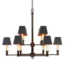 2 Tier 10 Light Chandelier With Shades A9vh 43rd Street Lighting Inc