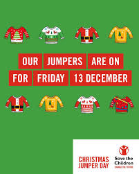 Christmas jumper day 2020 takes place on december 11 with the money going to save the children. Christmas Jumper Day Reminder Have You Got Your Christmas Jumper Ready For Friday 13th Dece In 2020 Christmas Jumper Day Save The Children Christmas Jumpers
