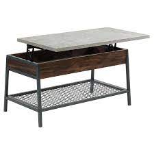 The lift top coffee table is a spacious table that will qualify all these requirements. Sauder Market Commons Wood And Metal Lift Top Coffee Table In Rich Walnut 425768