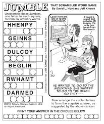 Crossword puzzles are for everyone. Jumble Puzzles Comics Poststar Com