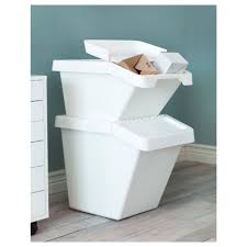 Ikea Sortera Waste Sorting Bin With Lid White Recycling Bins Recycling Bins Kitchen Recycling Storage