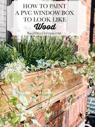 Only box,no roses in it. How To Paint A Pvc Window Box To Look Like Wood Faux Wood Paint Technique