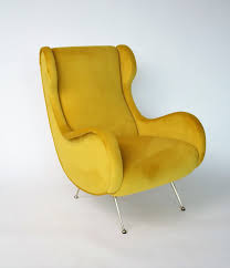 Target / furniture / living room furniture / chairs / yellow : Italian Midcentury Armchair In Sunny Yellow Velvet And Brass Feet 1950s Vinterior