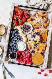 Yogurt Sheet Pan Pancakes With Mixed Berries Recipe Skinny Taste Recipes Breakfast Food