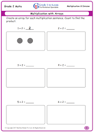 grade 2 multiplication by arrays worksheets