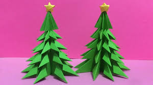 How To Make 3d Paper Christmas Tree Making Paper Xmas Tree Step By Ste Christmas Tree Paper Craft Paper Crafts Diy Paper Christmas Tree