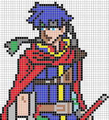 Cross stitch pattern of the mario maker costumes of fire emblem characters. Ike Fire Emblem Path Of Radiance Fire Emblem Cross Stitch Emblems