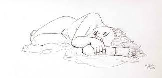 Woman Lying Down By Mylesmw On Deviantart | Sketches, Drawings, Drawing  Poses
