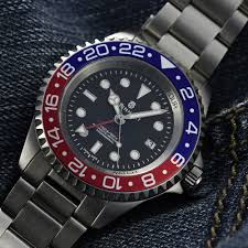 Steinhart Watches Ocean Forty Four Gmt Blue Red Diver Watch 30 Atm Op does your steinhart pepsi gmt 39 have a ceramic or aluminium bezel insert? steinhart watches ocean forty four gmt