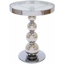 San Juan Round Glass Top Side Table With Polished Chrome Base By Allan Copley Designs Mobilya Fikirleri Aksesuarlar Mobilya