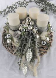 Edler Adventskranz Silber Weiss Im Shabby Look Aufwendig Gearbeiteter Adventskranz Adventskranz Edel Deko Weihnachten Adventskranz Deko Weihnachten Advent