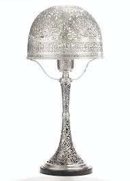 A German Silver Table Lamp Moritz Elimeyer Dresden Circa 1890 Art Deco Lamps Antique Lamps Lamp