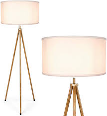 Albrillo Tripod Floor Lamp Lamp Shade With E26 Bulb Base Stylish Tall Standing Lamp With Metal Legs For Living Room Bedroom Office Reading Standing Lamp Tripod Floor Lamps Lamp