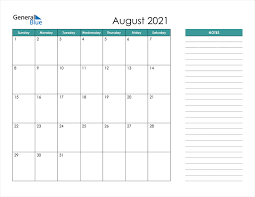 In most european and asian countries. August 2021 Calendar Pdf Word Excel