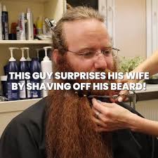 He looks like a different person after this beard shave! 😱 Jon and Eva