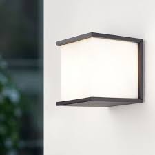Geradlinige Eco Light Aussenwandleuchte Box Cube In Anthrazit Eco Light 1846 Gr Click Licht De Aussenwandleuchte Aussenwandbeleuchtung Lampen Aussen