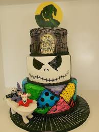 3 Tier Nightmare Before Christmas Cake Nightmare Before Christmas Cake Halloween Cakes Disney Cakes