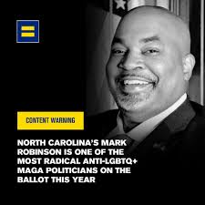 Last night, North Carolina Lt. Governor Mark Robinson secured the  Republican nomination for governor. Here's the thing: Robinson is as  dangerously anti-LGBTQ+ as they come. He cannot be allowed to get anywhere