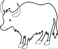 This design was created to be a coloring page for my moon, sun and shooting star tier patrons for the month of january. Easy Furry Ox Coloring Page Coloringall