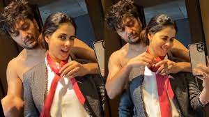 Cuteness alert! Genelia D'Souza's expressions are unmissable as hubby  Riteish Deshmukh ties her necktie shirtless | Hindi Movie News - Bollywood  - Times of India