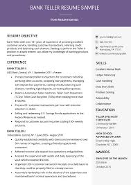 Bank Teller Resume Sample Writing Tips Resume Genius Bank Teller Resume Good Resume Examples Resume Objective