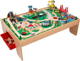 Hape e3766 70 piece railway train table and set toy with battery powered locomotive with removable playmat surface and storage for kids 3 years and up 4.6 out of 5 stars 171 $119.99 $ 119. 6 Best Toy Train Sets For Kids