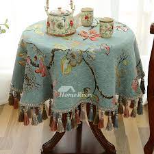 5 out of 5 stars. Vintage 70 Inch Round Tablecloth Polyester Blue Wholesale For Sale