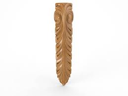 Pair Of Vertical Wood Carved Wall Applique Onlays Wood Wood Appliques Wood Wall Art Decor Wood Decor