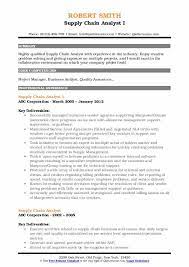 The supply chain analyst reports to the supply chain manager and is responsible for all planning and execution within company;s supply chain. Supply Chain Analyst Resume Samples Qwikresume