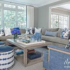 Gray Sectional With Blue Accents Florida Living Room Grey Couch Living Room Living Room Grey