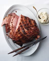 Glazed Ham With Horseradish Cream Recipe Martha Stewart Easter Main Dishes Easter Ham Recipe Food
