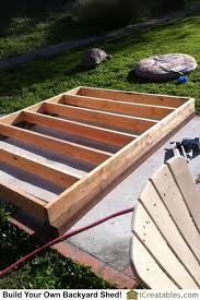 Floor Joist Framing For Back Yard Lean To Shed Abri De Jardin Fleurs En Bois Jardins