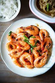 Chinese Stir Fried Shrimp With Ketchup Cantonese Food Yummy Asian Food Shrimp Recipes