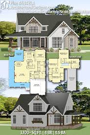 Plan 46342la 4 Bedroom Open Concept Craftsman Home Plan With Den And Bonus Room Craftsman House Plans House Plans Farmhouse Craftsman House