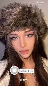 Geez! Her beauty gives me a sense of unreality.💫💫, 🔥💗Link in bio for  the same "Stellar Grey" contacts, @zer1sse, #ttd_eye #ttdeyecontacts  #coloredcontacts #coloredlenses #contactlenses #GlacierBlue ...
