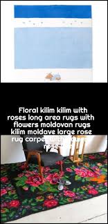 Floral Kilim Kilim With Roses Long Area Rugs With Flowers Moldovan Rugs Kilim Moldave Large R Teppich Ikea Teppich Teppich Turkis