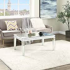Modern side tables, for instance, don't have to live at the end of a sofa anymore but can be paired with coffee tables to create multilevel interest. Buy Coffee Table Mirrored With Crystal Inlay Surface Rectangle Silver Accent Table Modern Design Luxury Contemporary Furniture Partially Assembled For Living Room From Mireo Furniture Online In Turkey B08h1x1r3f