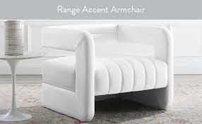 Poly and bark vortex arm chair, white. Amazon Com Modway Range Channel Tufted Performance Velvet Upholstered Accent Armchair In White Furniture Decor