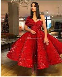 Prom Dresses 2018 Formal Evening Party Pageant Gowns African Backless One Shoulder Yousef Aljasmi Dubai A Red Prom Dress Sparkly Red Prom Dress Ball Gowns Prom