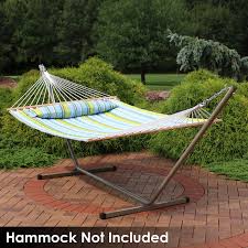 Maybe you would like to learn more about one of these? Sunnydaze 15 Foot Hammock Stand With Heavy Duty Steel Beam Construction Large 2 Person Hammock Stand 400 Pound Capacity Black Walmart Com Walmart Com