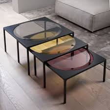 Rulli Coffee Table With 12mm Bevelled 3cm Glass Top Available Stratified Glass In The Colours Smoke Ambe Coffee Table Design Coffee Table Glass Furniture