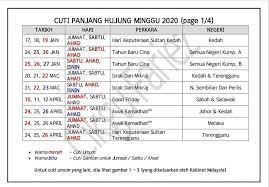 Tarikh cuti umum, cuti sekolah dan penggal persekolahan. Penang Press Cuti Panjang Hujung Minggu Tahun 2020 Facebook