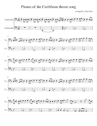 Free sheet music preview of pirates of the caribbean (complete) for concert band by michael sweeney. Pirates Of The Caribbean Theme Song Sheet Music For Cello String Duet Musescore Com
