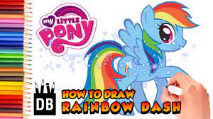 When we finished this lesson, my favorite part was the look on hads's face. How To Draw Unicorn Rainbow Dash My Little Pony For Kids Easy Step By Step Youtube