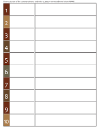 Worksheet To Teach The 10 Commandments Fill In The Blank For The 10 Commandments Listing Acti How To Memorize Things Sunday School Curriculum 10 Commandments