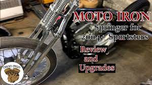 Moto Iron Springer for 2004+ Sportsters - Review and Upgrades - Sportster  Bobber Build - YouTube