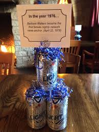 Birthday Ideas For Brother 40th Beer Can Centerpiece My Sister And I Made For Our Brother S 40th Birthday Party 40th Birthday Party For Women 40th Birthday Parties 40th Birthday