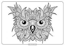 Mandala owl coloring pages for adults. Printable Owl Mandala Pdf Coloring Pages