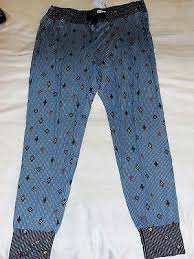 Blue Pin Stripe Pajama Pants For Men 100 Cotton Button Fly