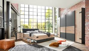 Komplett schlafzimmer für wundervolle träume. Schlafzimmer Komplett Set 4 Tlg Stockholm Bett Kleiderschrank Grau Braun Ebay